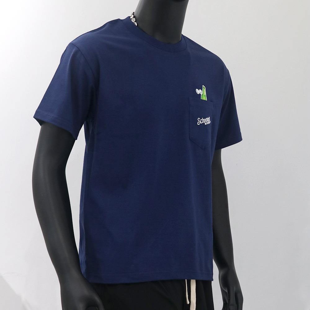 No Beer Survives Embroidered Pocket T