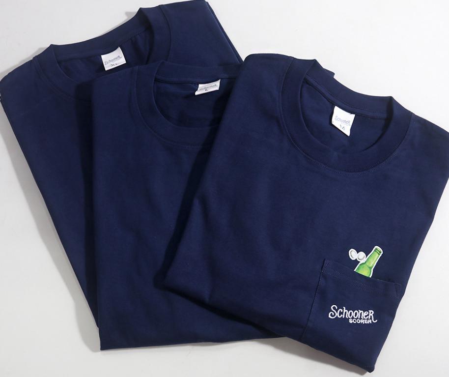 No Beer Survives Embroidered Pocket T